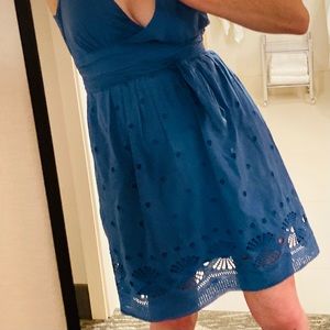 Max Studio Specialty Products- blue eyelet dress